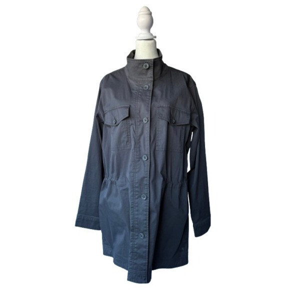 Eddie Bauer Jackets & Blazers - Eddie Bauer Utility Field Jacket Womens XL Gray Gorpcore Rugged Outdoor Hiking